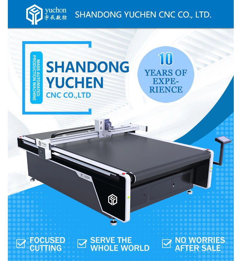 Pure Leather Printed Carpet Cutting with Oscillating Cutting Tool From Yuchen CNC