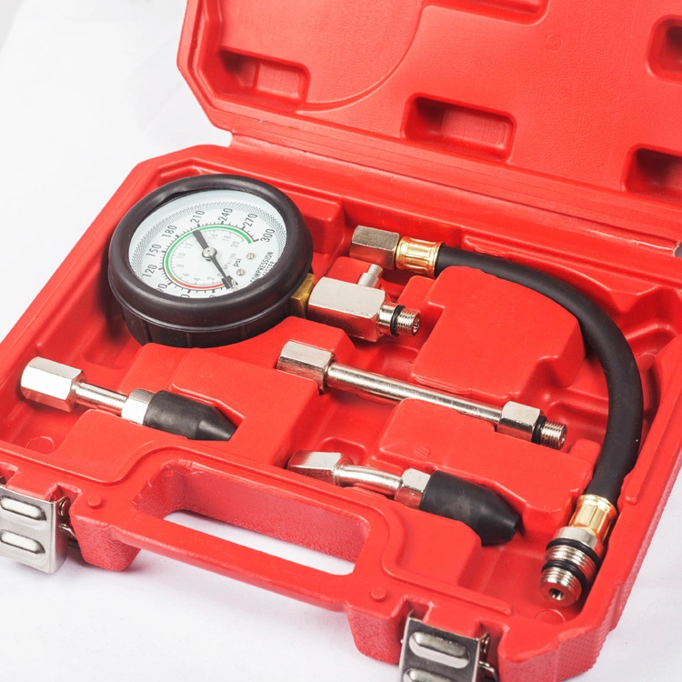 Workshop Tool Quick Cylinder Pressure Meter Compression Tester Kit Petrol Engine Pressure Gauge