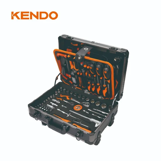 Kendo 161-teiliges Aluminiumkoffer-Werkzeugset für Haushalt und Autoreparatur, Handwerkzeugkasten-Set